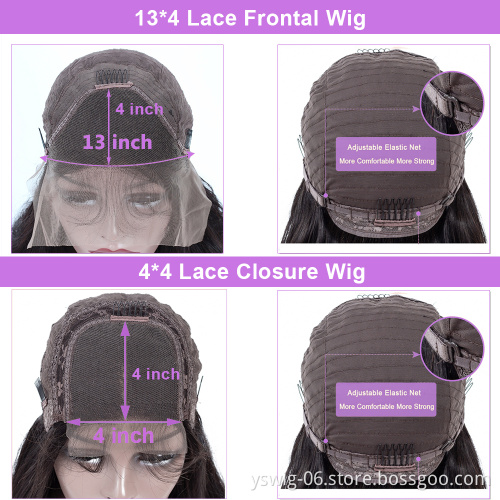10A 12A Grade Thick End Cuticle Aligned Brazilian Hair Lace Front Wig, Real Unprocessed Mink Human Virgin Hair Wigs Vendors